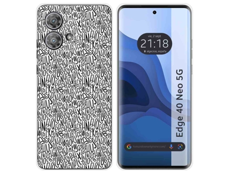 Funda Diseño Letras para Motorola Edge 40 Neo 5G TUMUNDOSMARTPHONE Silicona Multicolor