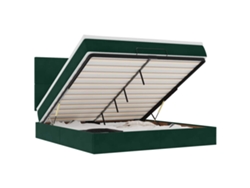 Maison Exclusive - Estructura De Cama Otomana Colchones Terciopelo Verde Oscuro