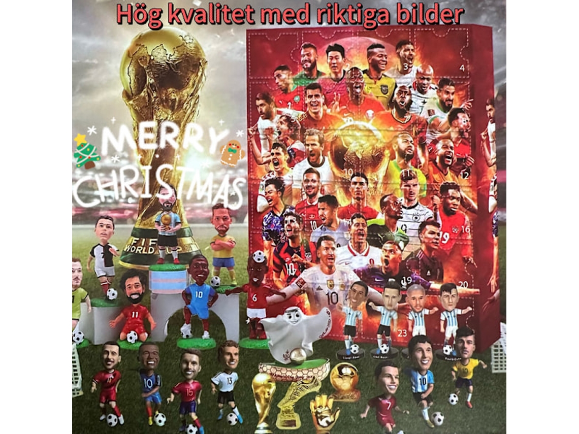 Calendario de Adviento del Mundial 2024 Caja Ciega Navideña Mundial Messi, El Cairo, Mbappé, Etc. SIURN