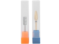 Juego de 2 brocas para uñas, 2,35 mm de diámetro, acero de tungsteno, accesorio de manicura.