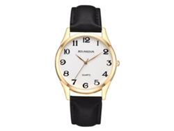Elegante Reloj De Pulsera De Cuarzo Informal Con Correa De Cuero Y Diseño Moderno.
