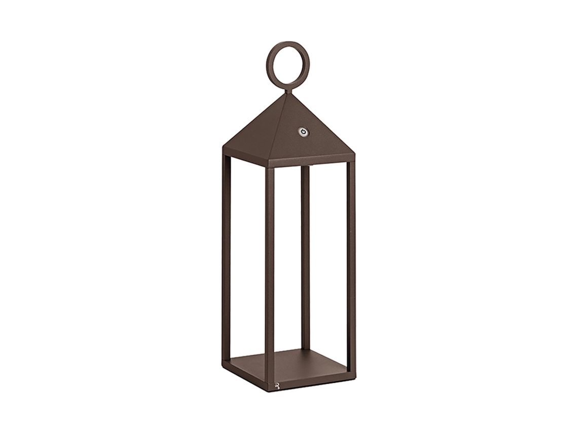 Lámpara De Mesa Led Portátil Picnic 2,2 W Ip54 2700 K Cri85 47 Cm - Corten - Grupo Rossini - Diseño De Aluminio Fundido A Presión