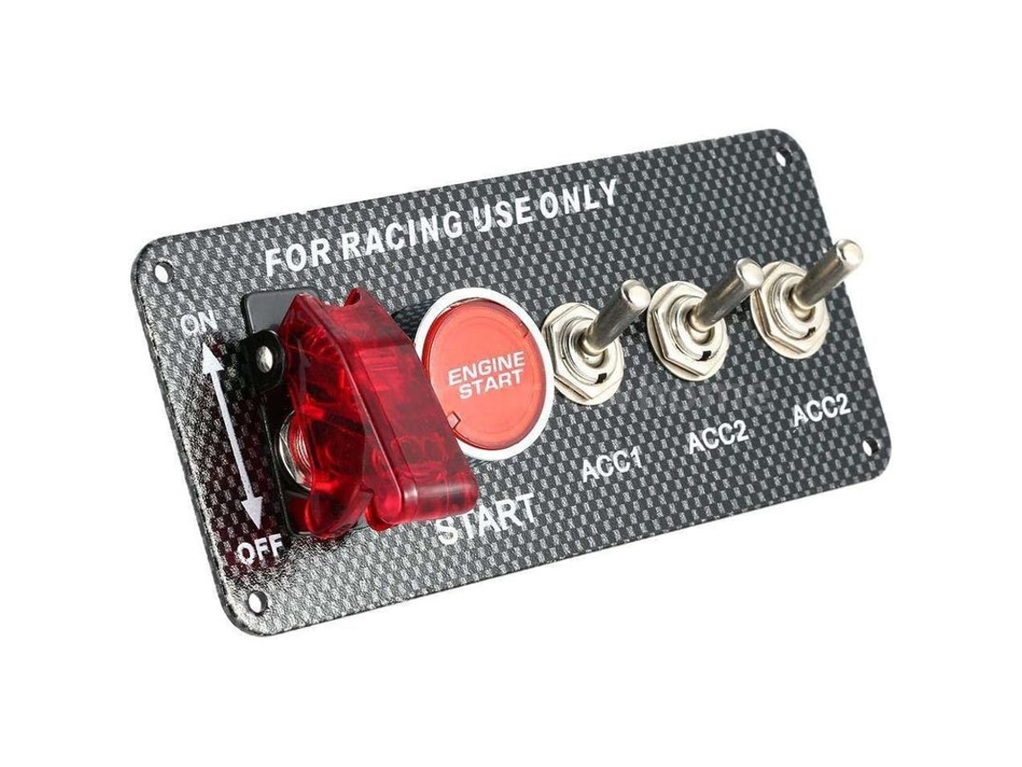 2026-panel De Carreras Con Botón De Arranque De Motor 12v Y 3 Interruptores De Palanca