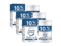 Pó Clareador Dental Com 10% Hidroxiapatita, 5unidades De 80ml, Ingredientes Naturais E Aroma De Hortelã