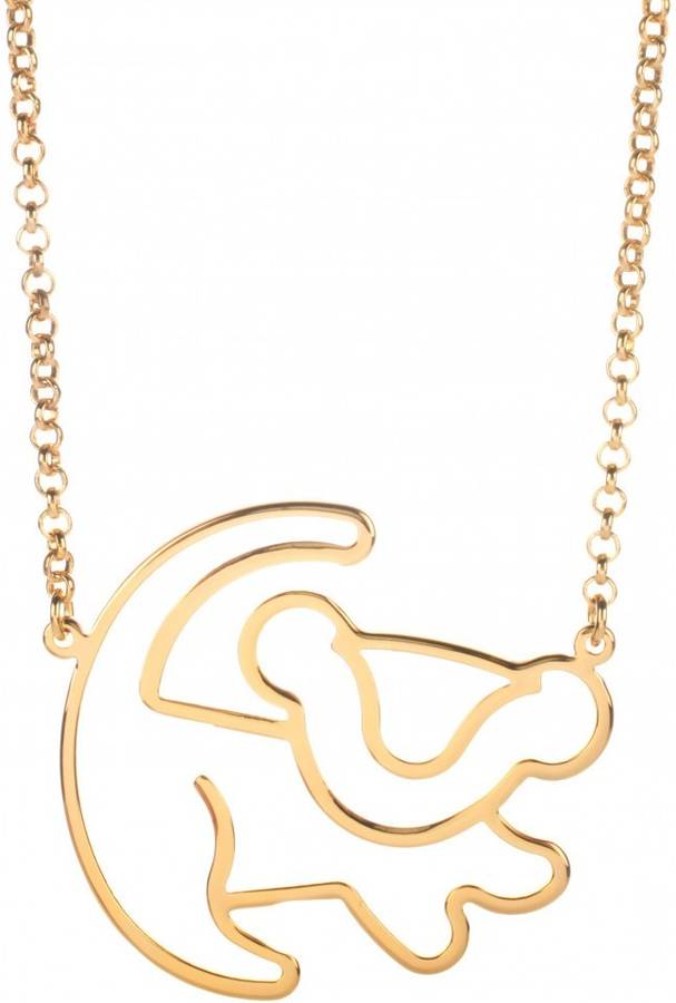 Disney By Couture kingdom mujer chapado en oro collar dln103 simba l colgante