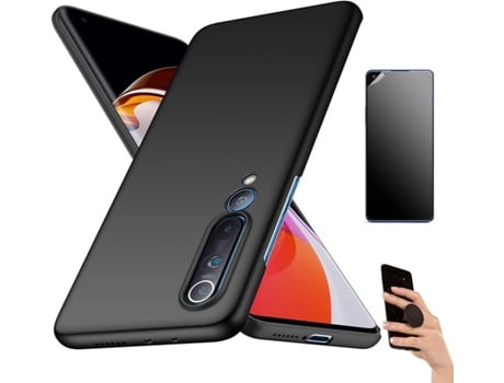 Kit Carcasa Y Protector Xiaomi Mi 10 Ultimatte Turtleshell Y Popsocket Negro
