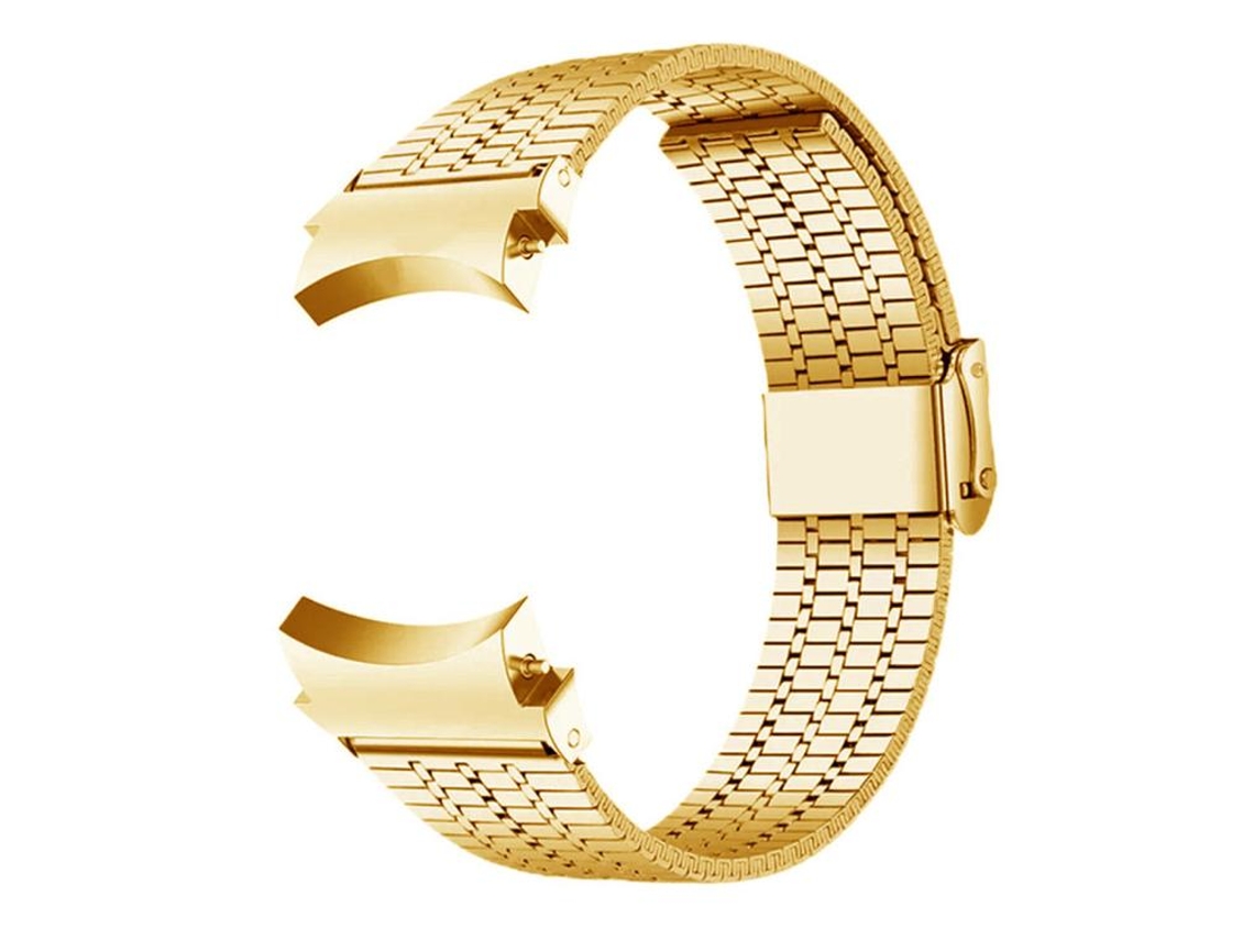 Pulsera para Samsung Galaxy Watch 7/6/5/4 de acero inoxidable con hebilla de siete cuentas CSYY