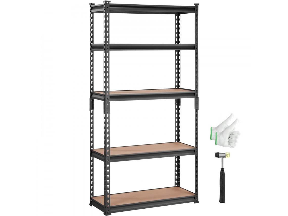 Estante metálico ajustable de 5 niveles, carga de 907 kg, Tekmaquinas