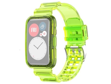 Correa TPU + PU para Huawei Watch Fit 2 - amarillo transparente