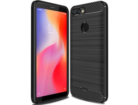 Carcasa Xiaomi Redmi 6 LMOBILE Carbono Rojo - Negro