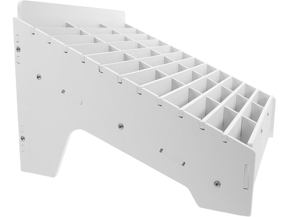 Caja De Almacenamiento Para Teléfono Móvil Con Soporte De Madera Y Ranuras.