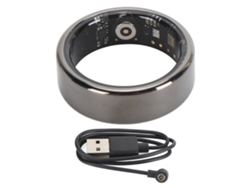 Anillo inteligente Bluetooth 5.0 con monitor de salud, fotografía remota, sueño, IP68, carga magnética, color negro, talla 10