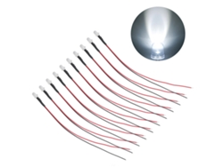 Bj-10 Peças De Diodos Led Eléctronicos Preconectados 5mm Luz Branca 5-12v Para Decoração Diy