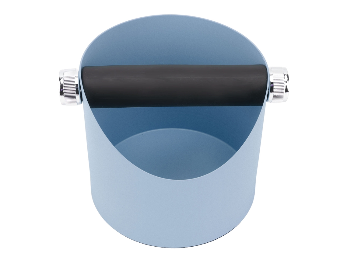 Cubo azul antideslizante para recoger posos de café domésticos para reciclar