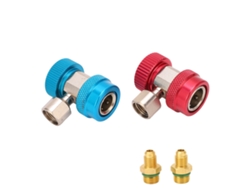 Adaptadores De Acoplamiento Rápido R134a Con Manguera Convertible Para Colector De Aire Acondicionado De 1/4 Pulg.