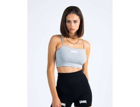Top Básico SAVAGE Iconic Poliamida Mujer (L - Gris)