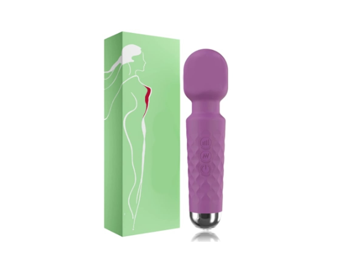 Mini Masajeador Inalámbrico, El Más Pequeño Y Potente, 20 Vibraciones Y 5 Velocidades, Resistente Al Agua, Morado, Ushion