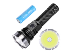 Linterna LED Green-astrolux FT06 de 2850 lm y 1019 m de largo alcance y alto lumen con una potente batería de 4500 mAh y atenuación continua, luz brillante.