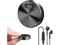 Mini grabadora de voz activada, 192 horas de grabación, 4 GB, Yizhood, grabadora circular (negra)