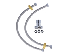 Válvula Mezcladora Termostática De Acero Inoxidable Con Rosca G1/2 Y Mangueras Para Grifo De Pedal.