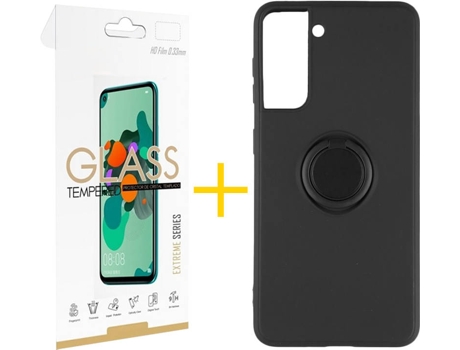 Carcasa + Protector de Pantalla para Samsung Galaxy S22 Plus 5G SKYHE Negro