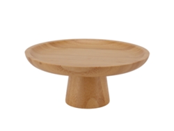 Plato Alto Redondo De Madera Maciza Para Frutas, Bandeja Para Pasteles, Plato Ligero Para Frutas Del Hogar.