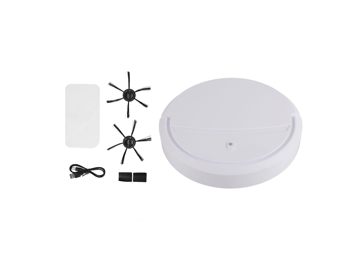 Aspiradora inteligente 3 en 1, automática, pequeña, con temporizador y carga USB para el hogar