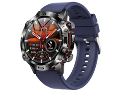 Reloj inteligente 1.43 ECG Composición sanguínea Azúcar en sangre IMC Función de grasa corporal Carcasa de aleación Llamada Bluetooth SOS Azul Yizhood