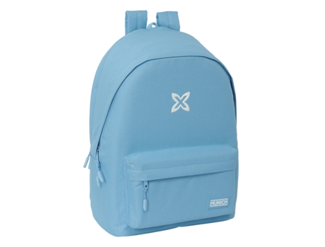 Mochila Escolar SAFTA +usb munich basicos (Azul - Poliéster 600D)