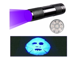 Linterna Uv Multifunción Con 9 Led Violeta Blue-bikight U01, Detector De Fluorescencia Aaa
