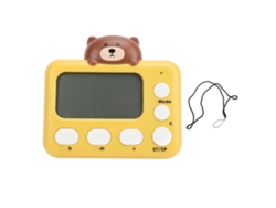 Temporizador Digital de Cozinha Portátil com Design de Desenho Animado Urso para Estudo e Cozinha