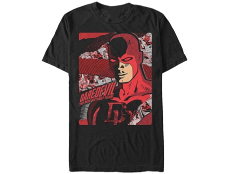 Camiseta ROCKINSTONE con fondo de cómic Daredevil (XXXL)