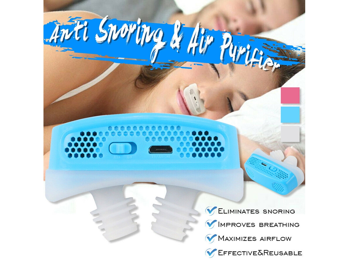 Dispositivo Micro CPAP antironquidos para la apnea del sueño. Ayuda para dejar de roncar.