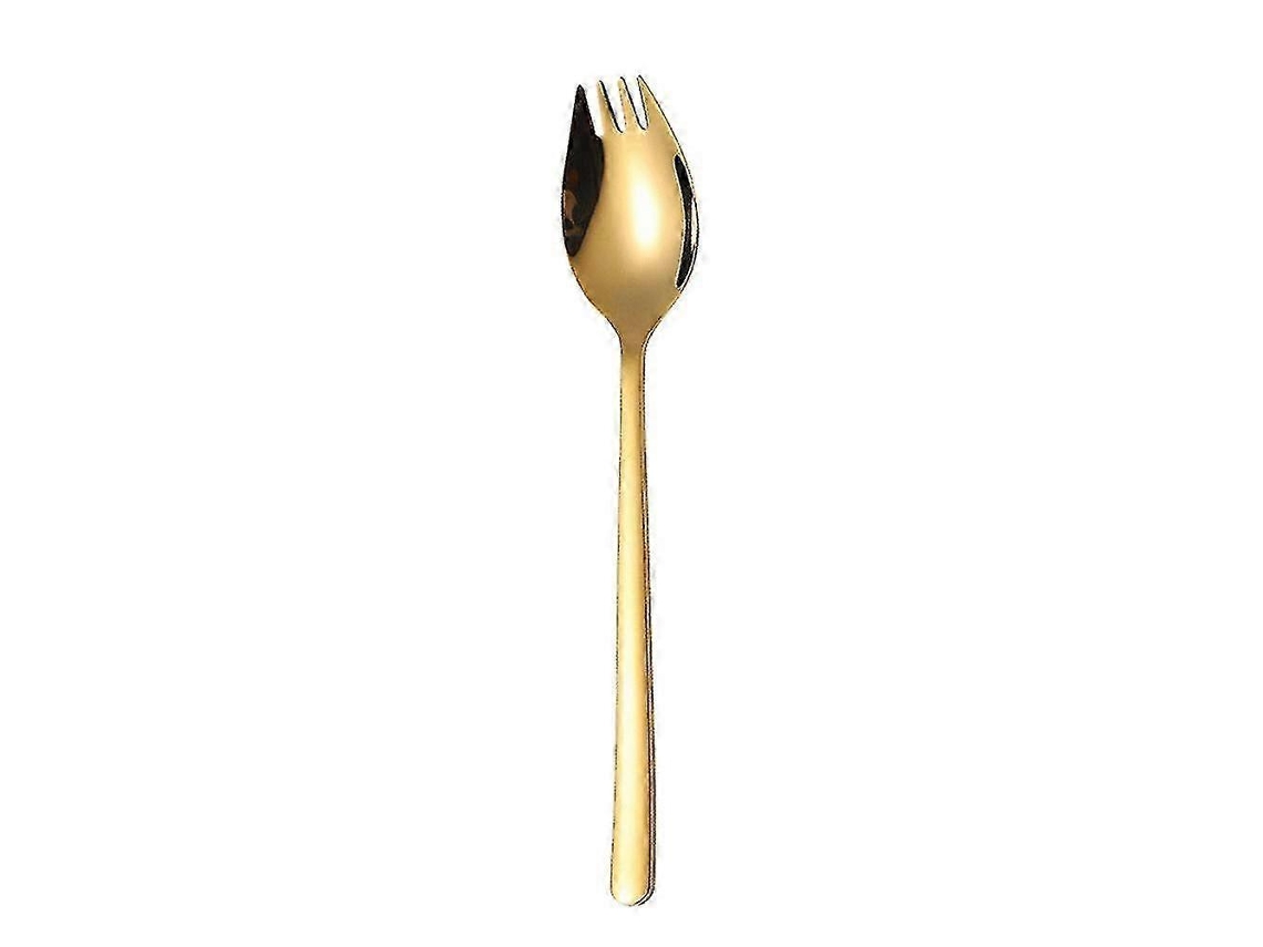 Cuchara-tenedor multifuncional 2 en 1 para ensalada de frutas, utensilio de cocina y restaurante F54