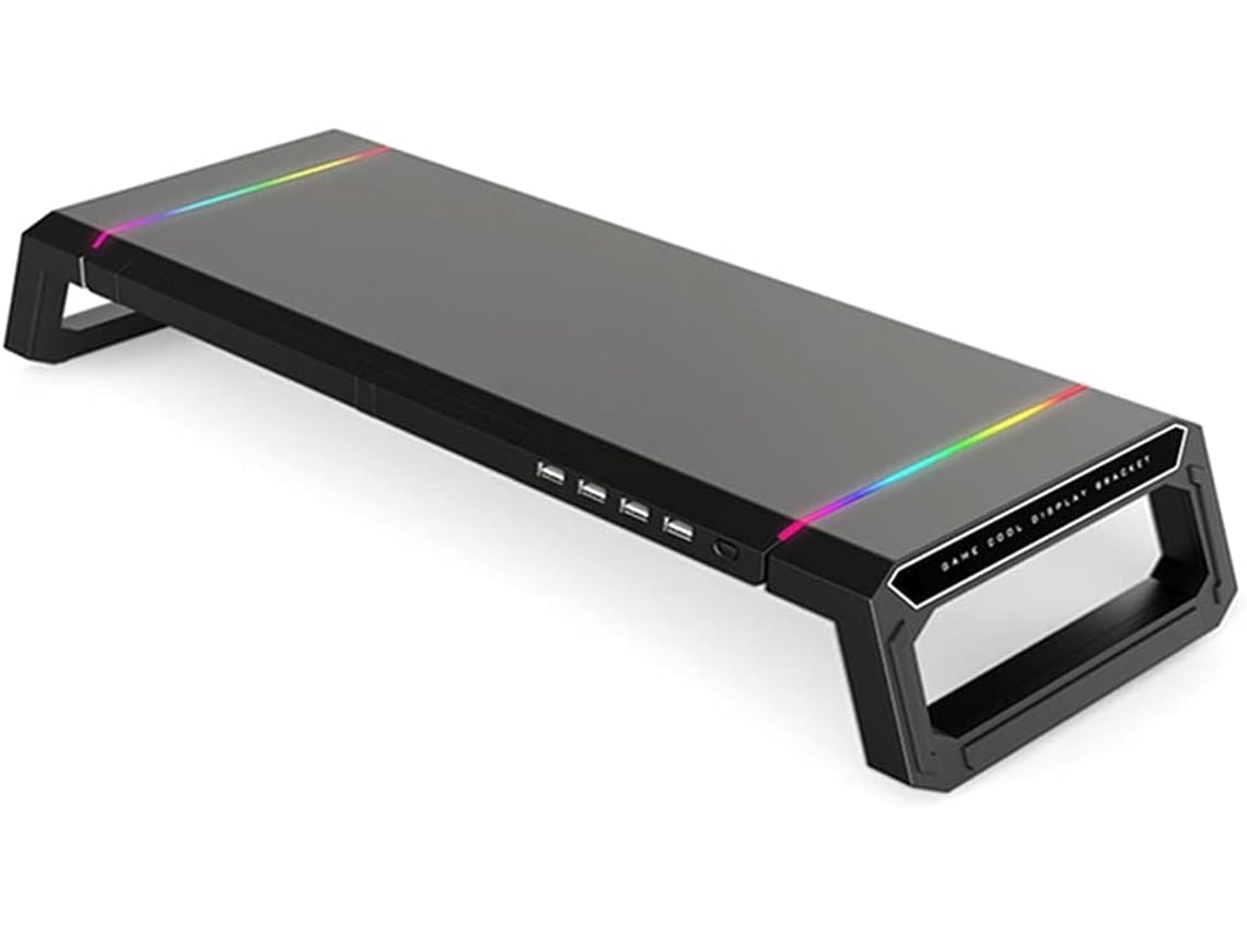 Soporte Para Monitor De Escritorio Rgb 4 Usb 2.0 Para Computadora Portátil Con Longitud Ajustable Y