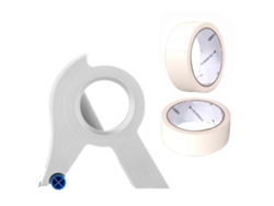 Juego de cinta adhesiva y dispensador de 1,37 pulgadas x 22 metros para decoración con cinta aplicadora para GOKOCO