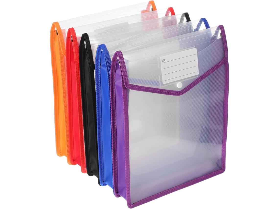Juego De 5 Fundas Expandibles Tamaño Carta A4 En Pp Transparente
