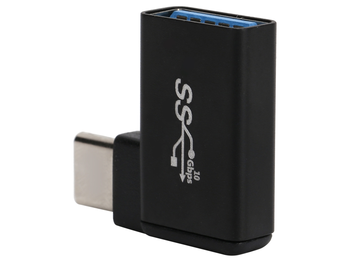 Adaptador Otg Usb 3.0 Fêmea Para Usb-c Macho 90 Graus Com Carregamento Rápido E Transferência De Dados
