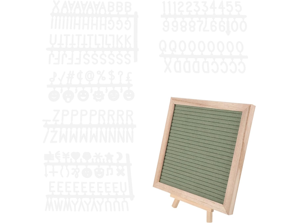 Tablero De Notas Cuadrado De Madera Con Letras, Tablero De Mensajes Reutilizable Para Oficina Y Hogar.