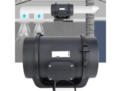 Ventilador de conducto con motor EC de 8 pulgadas con regulador inteligente, 760 cfm