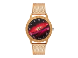Reloj De Pulsera Unisex De Cuarzo Con Correa De Silicona, Esfera Redonda, Oro Rosa.