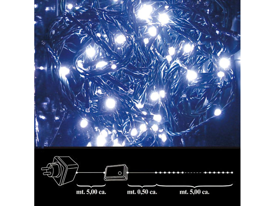 Luces navidad 100 leds blanca interior / exterior ip44