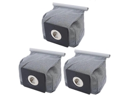 3 bolsas de tela universales lavables para aspiradoras LG (13 x 12 cm)