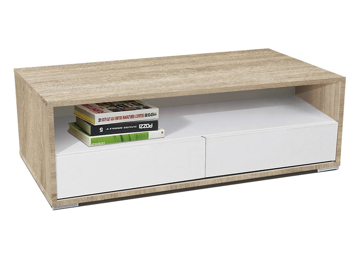 Mesa de Centro VENPRODIN Blanco 43 (41x103x51 cm - Melamina)