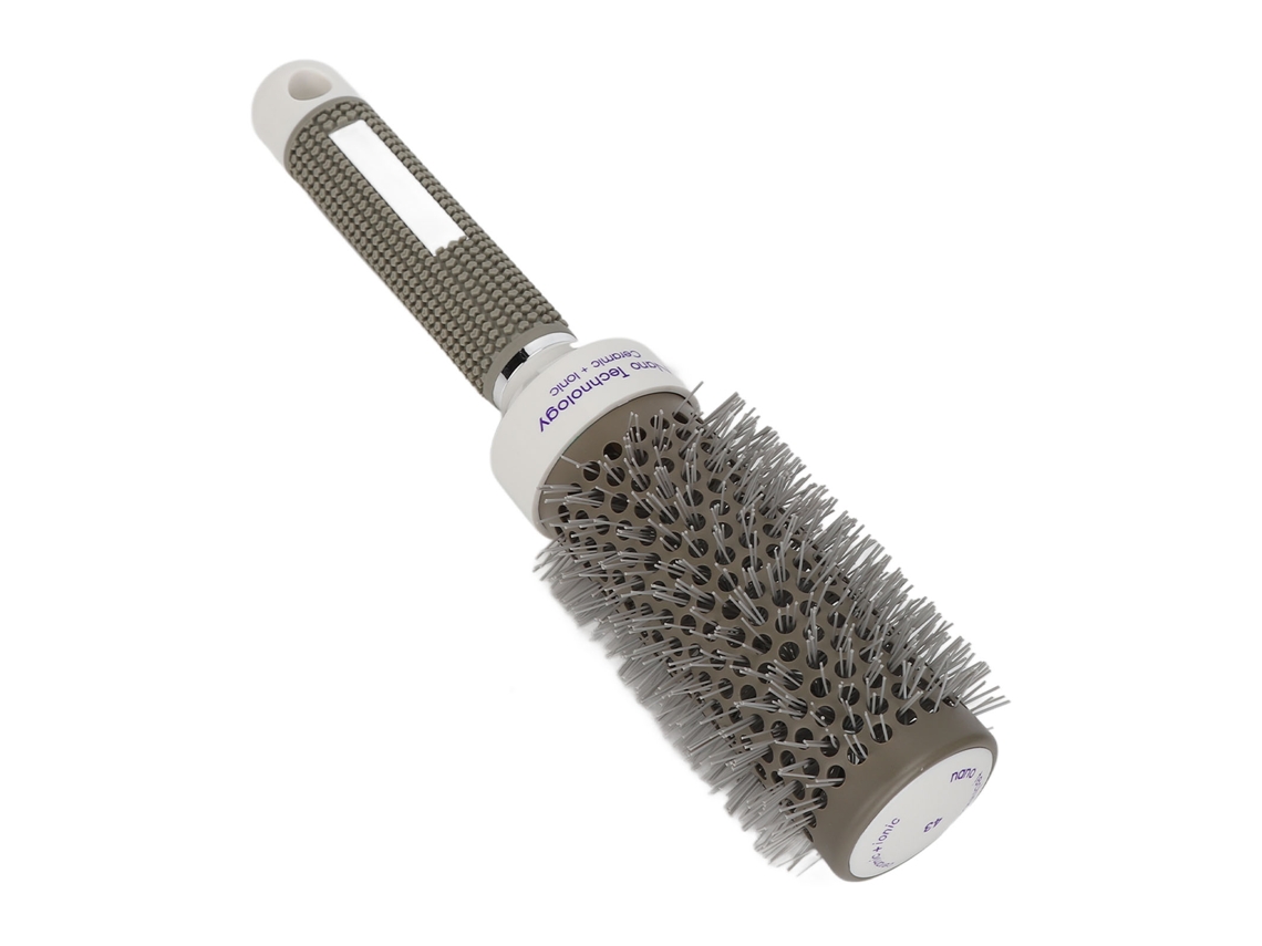 Cepillo eléctrico portátil para barba con alisado térmico y protección contra quemaduras, mango plegable, 110 V-240 V (enchufe UE)