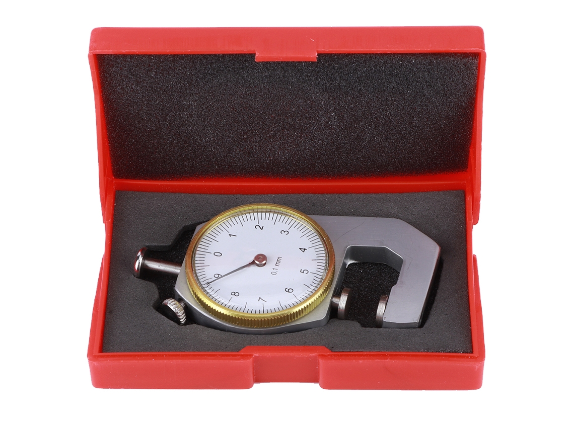 Medidor De Grosor Con Dial Redondo, Punta Plana Y Puntiaguda, Rango 0-10 Mm, Herramienta De Medición Precisa