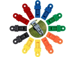 2026-47894-pinzas De Plástico Para Carpas Y Toldos 12 Piezas Multicolor Para Camping Y Excursiones