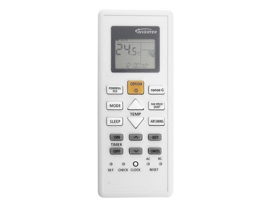 Mando A Distancia De Repuesto A75c18090 Para Aire Acondicionado Panasonic, Blanco, Abs