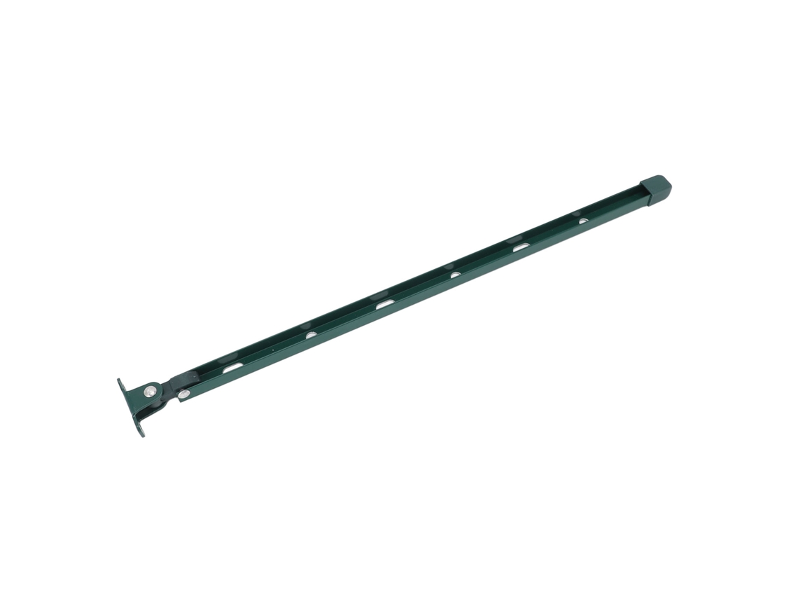 Abridor manual de ventanas de aluminio para invernadero con soporte verde y tornillos