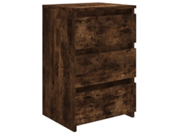 Mesita de noche MAISON EXCLUSIVE en madera procesada de roble ahumado (40x35x62,5 cm)